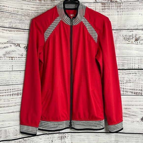 Tail 360 Jacket womens Medium Full zip up Red golf - Picture 1 of 11
